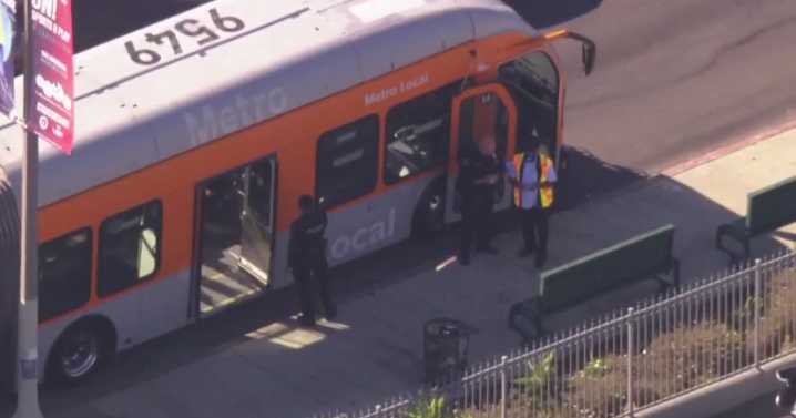 Man hospitalized after stabbing on Metro bus in South Los Angeles