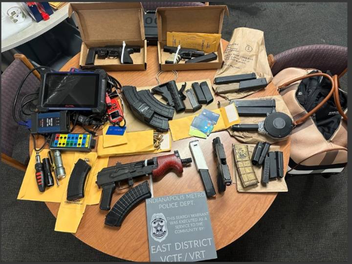 Stolen Guns and Vehicles Recovered Across Central Indiana, Three Kids Arrested