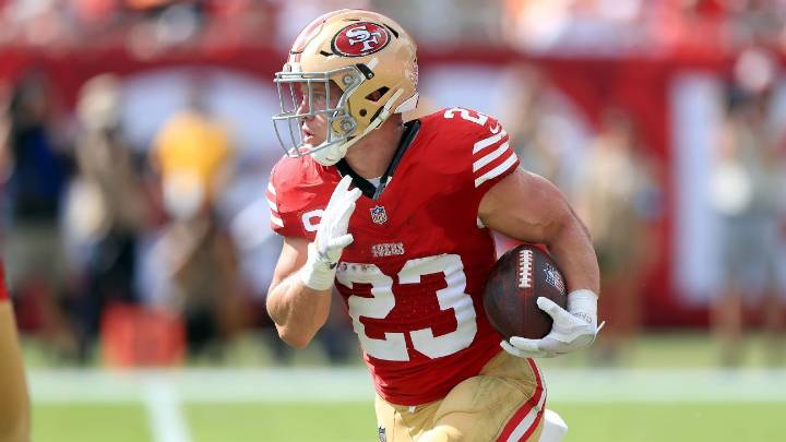 49ers' Christian McCaffrey doesn't practice, listed as questionable