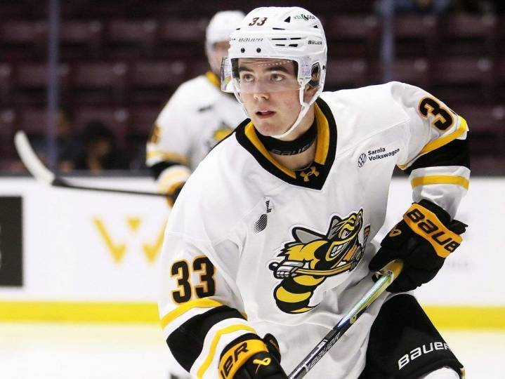 Kaden Aucoin makes strong first impression with Sarnia Sting