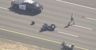 CHP motorcycle officer injured in crash with Tesla on Highway 280 in San Mateo County