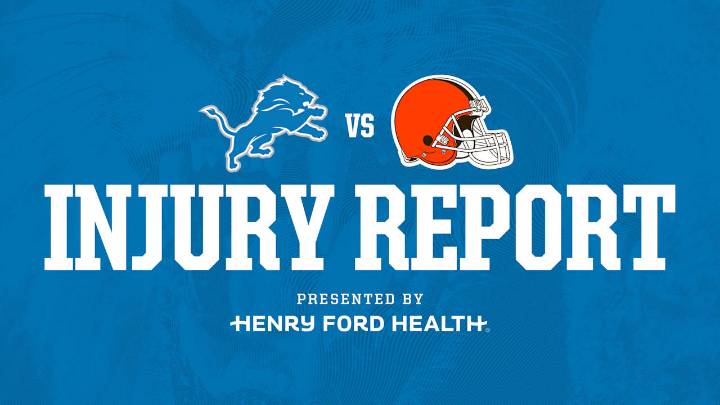 Lions vs. Browns injury report: Sept. 26