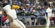 Yelich gets his 100th RBI as Brewers beat Angels 5