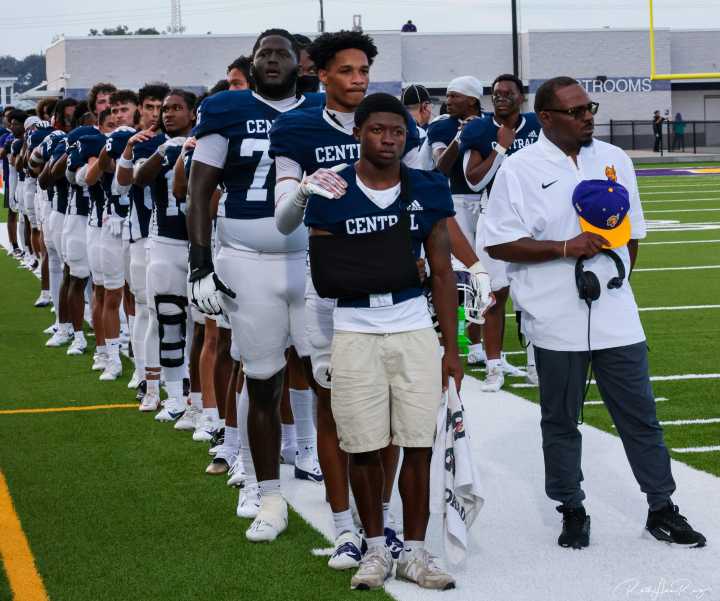 Golden Tornadoes Go Blue and White and Gain a New Press Box at Courville Stadium