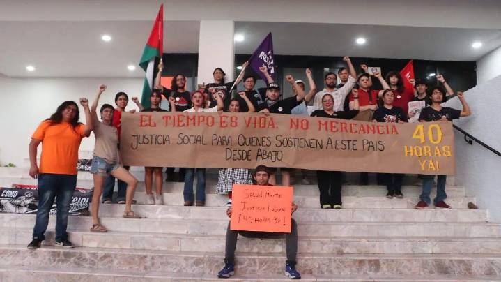 Así protestaron en Sonora a favor de la jornada laboral de 40 horas