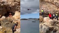 Así ha sido el rescate de un albañil que se había caído por un acantilado mientras trabajaba en Calvià