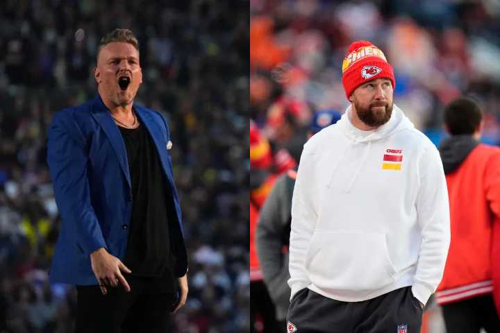 Pat McAfee Draws Travis Kelce’s Attention After Firing Shotgun at Oklahoma Before College Gameday OU fans this weekend got Pat McAfee firing muskets and Kelce fanning flames, they get the national sta