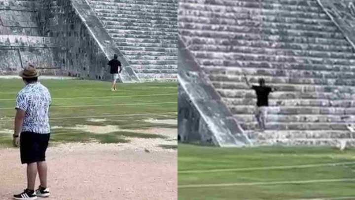 Extranjero Escala la Pirámide Kukulcán en Chichén Itzá y Recibe Multa de 50 Mil Pesos