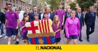 El deporte catalán muestra cohesión en la tradicional ofrenda floral al monumento de Rafael Casanova