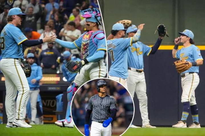 Brewers first team to clinch playoff berth thanks to Mets' eighth straight loss
