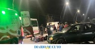 Fuerte choque en una transitada avenida de Pocito: un motociclista gravemente herido