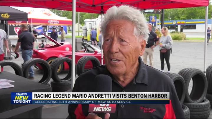 Mario Andretti in Benton Harbor to celebrate 50 years of M&W Auto service