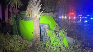 3 people hospitalized after Dodge Charger goes airborne on I