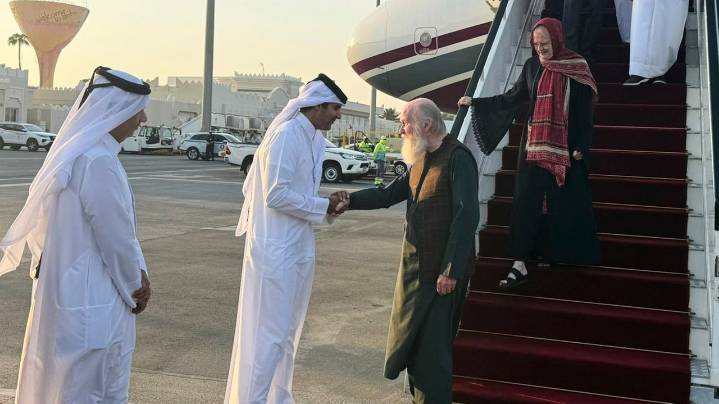 British couple held for months in Afghanistan arrive back in UK