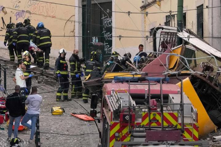 Famed streetcar in Lisbon derails, killing 15 people
