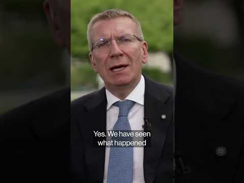 Latvia’s President: Show of force only way to stop Russia #latvia #shorts #russia #putin #nato #un