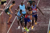McLaughlin-Levrone romps in the rain to an American 4x400 victory at worlds