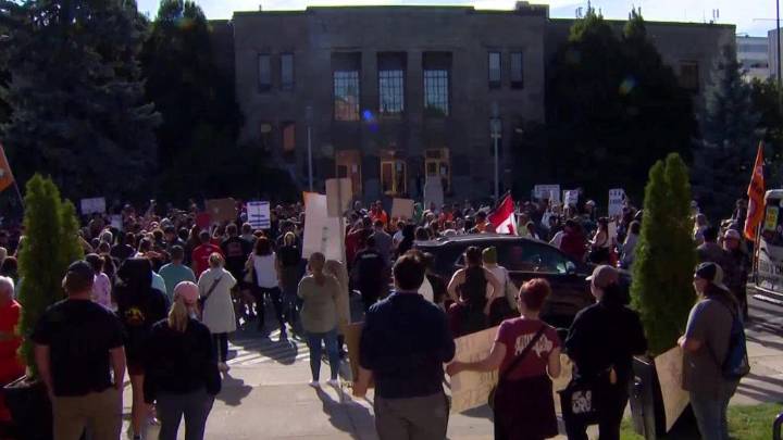 Protesters demand justice as man charged in sexual assault of child makes court appearance