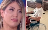 Valentino López en silla de ruedas tras lesión