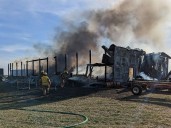 Barn, vehicles destroyed in fire near Waterford