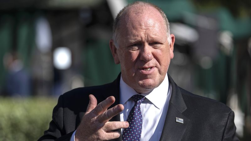 White House says Tom Homan did ‘nothing wrong’ following reports he accepted a bag of cash