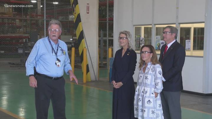 Kiggans and McClain tour Norfolk's Q.E.D. Systems