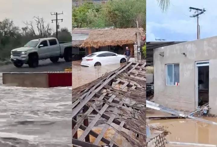 La lluvia no da tregua al golpeado municipio de Mulegé; vuelven a cerrar la carretera Transpeninsular