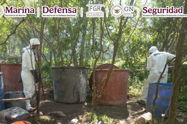 Neutralizan en Durango narcolaboratorios relacionados con «Los Mayos»; aseguran 21 toneladas de metanfetaminas