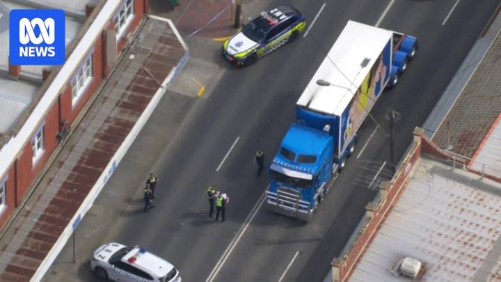Female pedestrian dies after being hit by truck in Melbourne's north