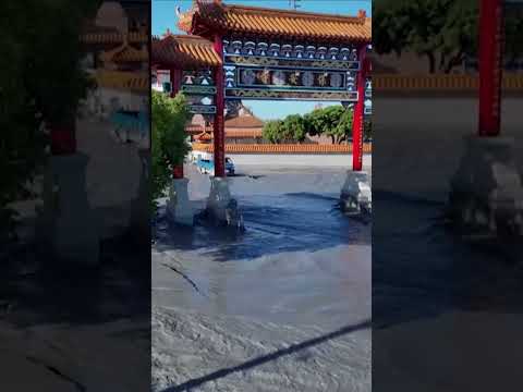 Wild Video Shows Typhoon Ragasa Floodwaters Swallow Up Taiwanese Town #shorts