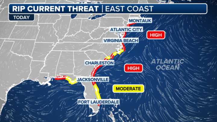 Stalled weather pattern to bring coastal flooding, rip currents to mid