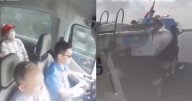 Impresionante impacto en VIDEO: Camioneta choca contra camión en Vietnam; hay 8 heridos