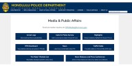 Honolulu Police Department creates user-friendly public affairs webpage