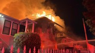 Crews battle three-alarm fire at home in Oakland