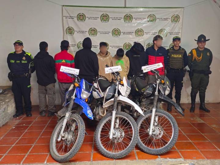 Cayeron ‘Los Colorados’ dedicados al hurto de motocicletas en el sur del Huila