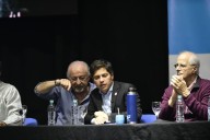 En la Provincia. Tres centrales sindicales se mostraron unidas en campaña y pidieron la conducción de Kicillof en el PJ