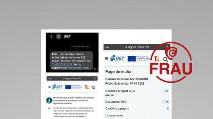Vuelve el 'timo de la multa': suplantan a la DGT para robarte datos personales y bancarios