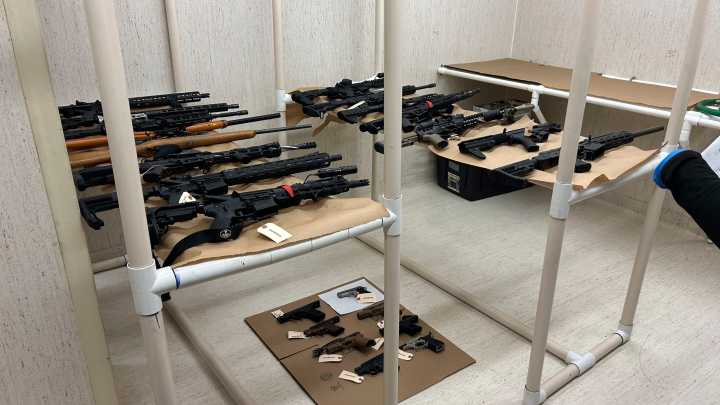 Police say they seized 23 guns from the home of a 13-year-old who appeared to idolize mass shooters