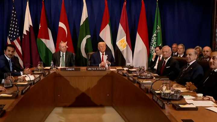 Video: Arab and Muslim leaders meet Trump to push for end to Gaza war