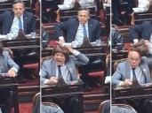 El diputado peronista Aldo Leiva se puso peluca para votar contra los vetos de Javier Milei