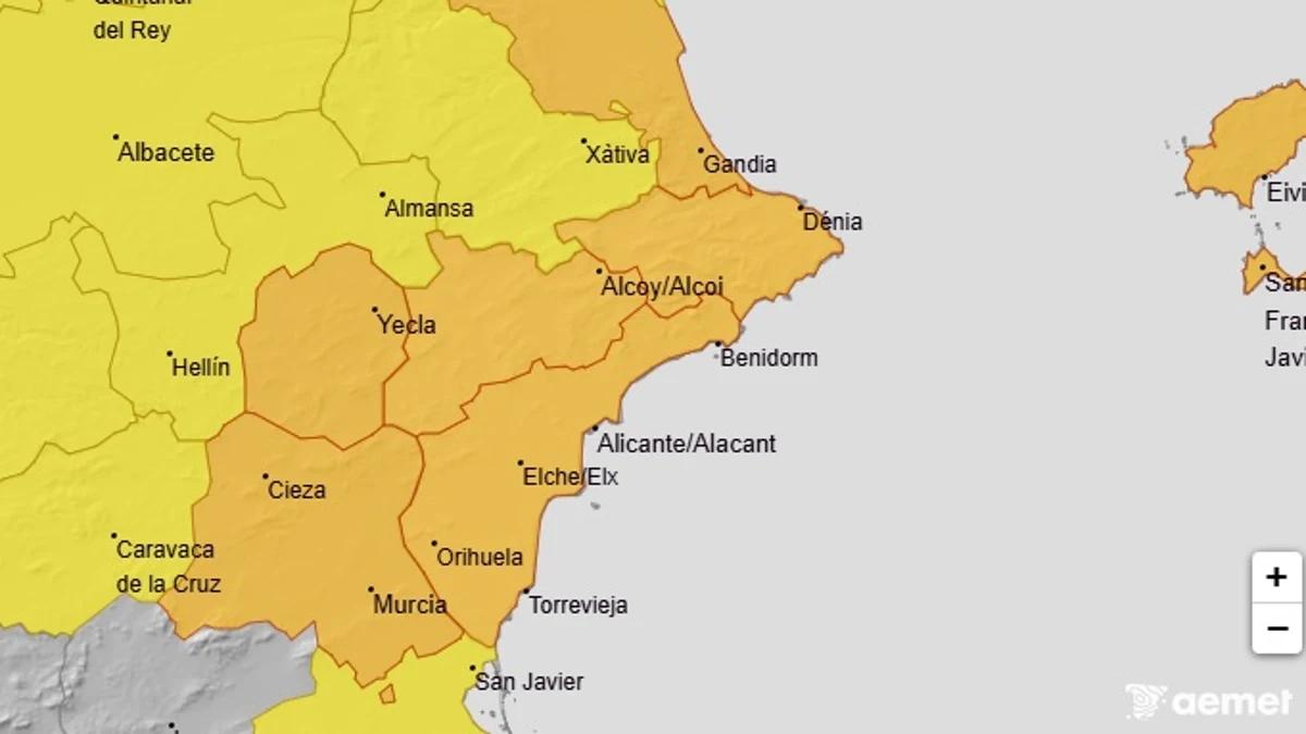 Elche y Santa Pola suspenden este martes las clases en centros educativos y las actividades al aire libre