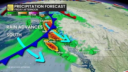 Rain parade to kick off in B.C. with looming atmospheric river