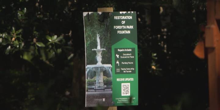 Forsyth Park fountain to be reinstalled on Tuesday