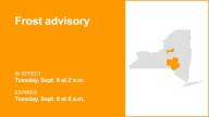 NY weather: Frost advisory in place for New York for Tuesday