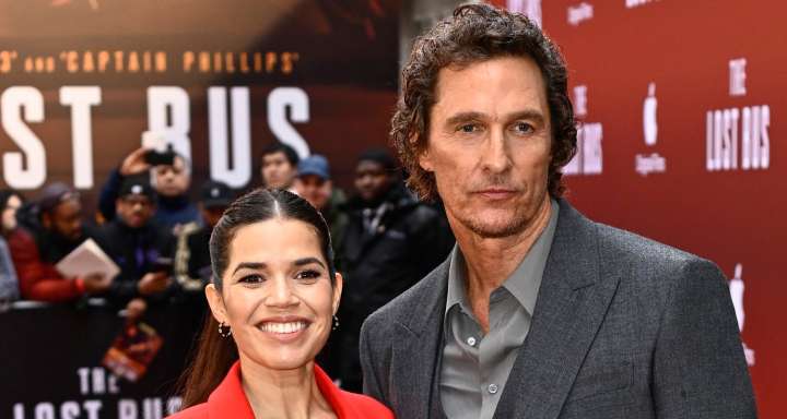 Matthew McConaughey & America Ferrera Bring ‘The Lost Bus’ to London | America Ferrera, Camila Alves, Matthew McConaughey, Paul Greenglass