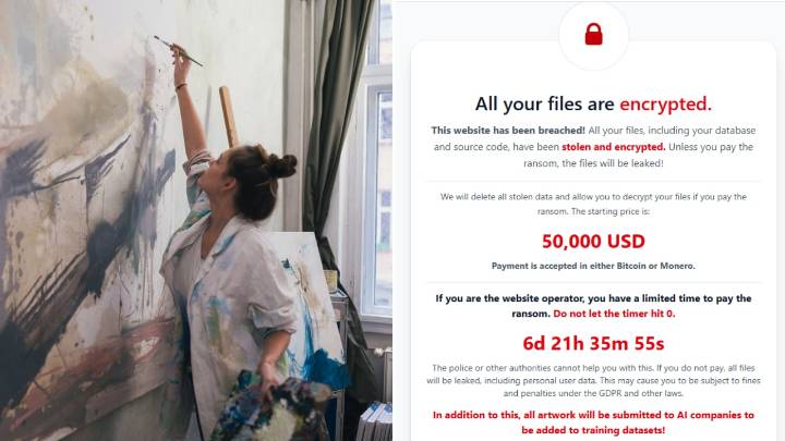 Hackers ahora extorsionan artistas: si no paga el dinero van usar las obras para entrenar a la inteligencia artificial