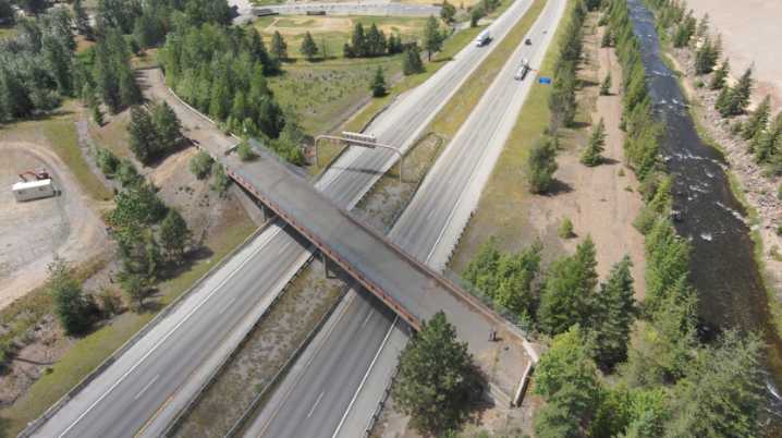 Abandoned I-90 overpass project creates safe crossing for Osborn wildlife
