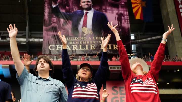 'Truly fearless': Speakers honor Charlie Kirk at Arizona memorial