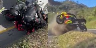 Video: dos motociclistas chocaron contra un camión y salieron expulsados por el aire en la vía Bogotá