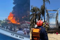 Armada de Colombia apoyó atención de incendio en Rincón del Mar, Sucre